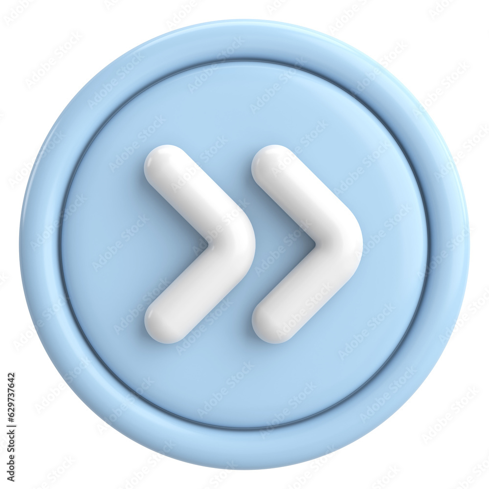 Next button. Continue button. 3D illustration. Next button. Continue button. 3D illustration.