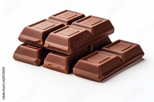 Appetizing chocolate made from natural cocoa and milk. Background with selective focus and copy space