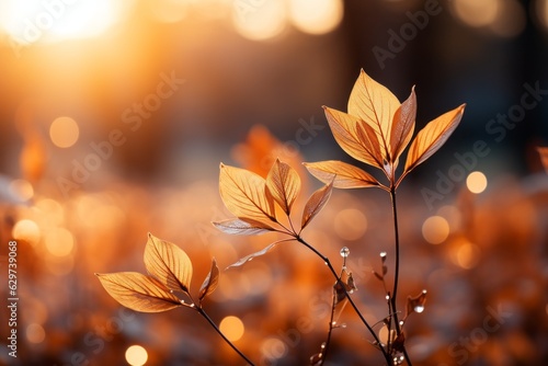 Bright colorful autumn leaves. Autumn colors. Halloween concept. Background with selective focus