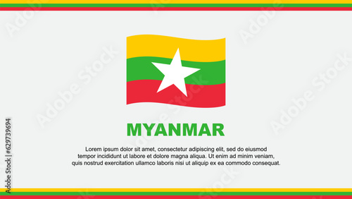 Free Download Myanmar Flag Abstract Background Design Template. Myanmar Independence Day Banner Social Media Vector Illustration. Myanmar Design - GFXLoad