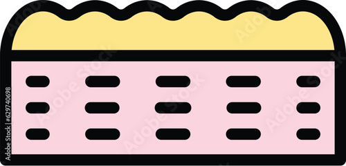 Skin liposuction icon outline vector. Female after. Body surgery color flat
