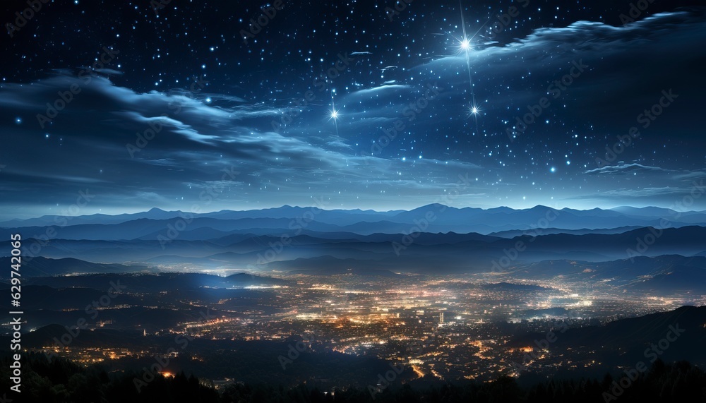 time lapse of clouds over the city at night