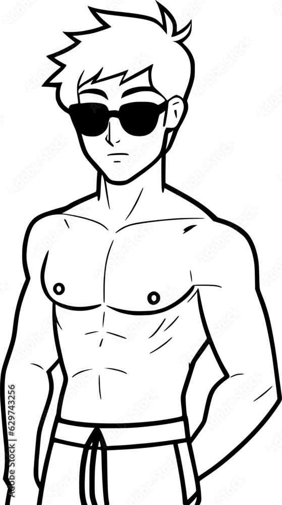 Fototapeta premium man cartoon