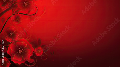 grunge background with flowers red wallpaper background