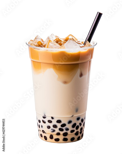 Bubble tea isolated on transparent background. PNG file, cut out