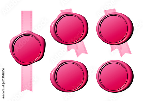 ピンクのシーリングワックス　PNG