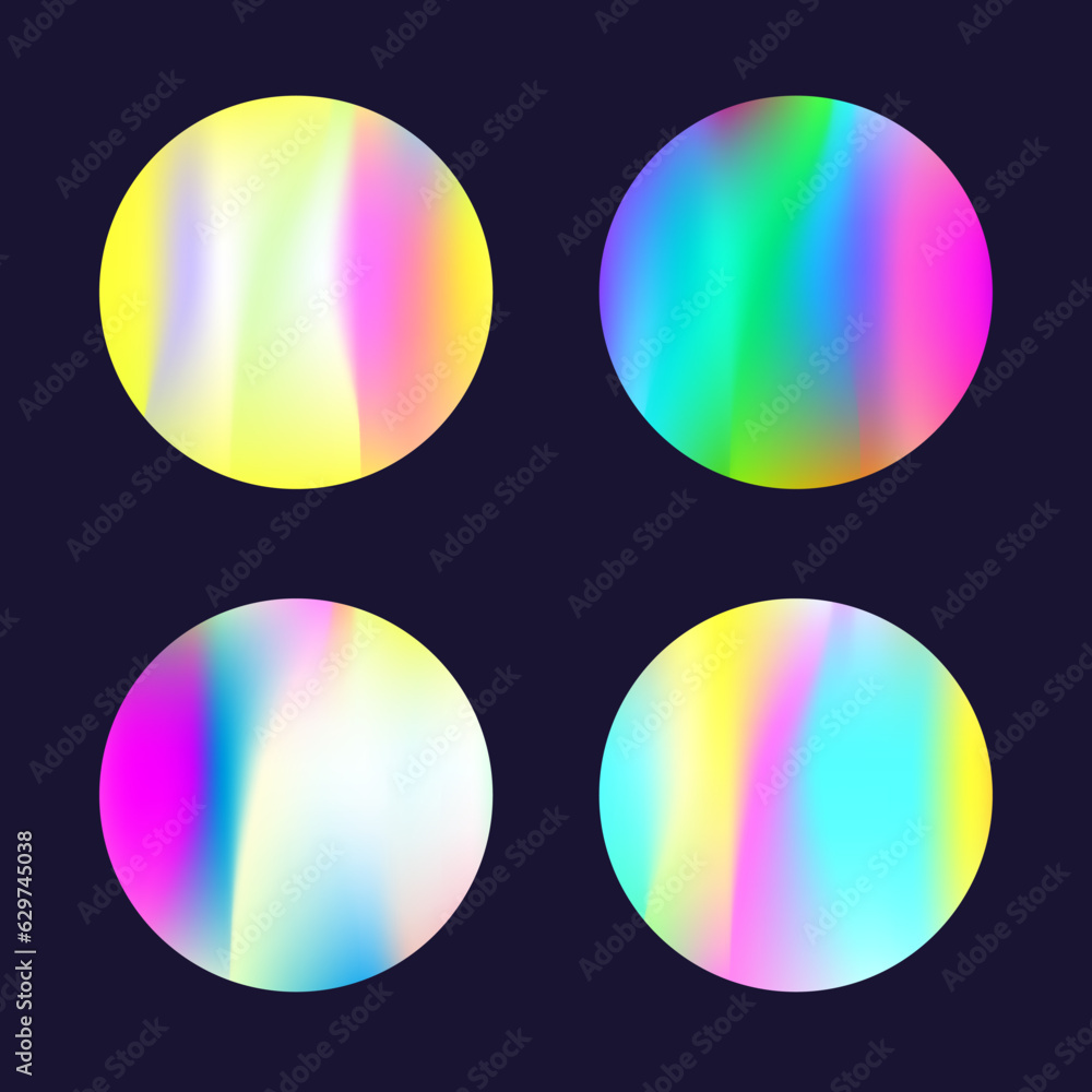 Holographic abstract backgrounds set. Gradient hologram. Holographic abstract backgrounds set. Gradient hologram.