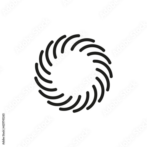 Black hole icon. Spiral tunnel icon. Space collapsar icon. Wormhole and supernova icon. Vector illustration. Eps 10.