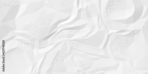 White crumpled paper texture crush paper so that it becomes creased and wrinkled. Old white crumpled paper sheet background texture	
