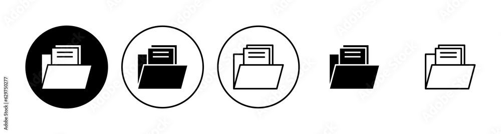 Folder icon set. folder vector icons Folder icon set. folder vector icons