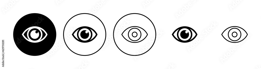 Eye icon set. Eye vector icon. Look and Vision icon. Eye icon set. Eye vector icon. Look and Vision icon.