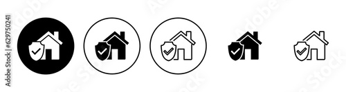 House insurance icon set. house protection icon.