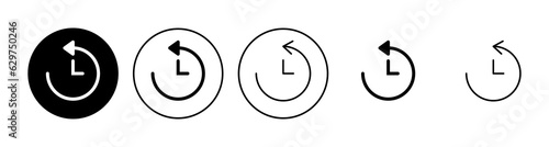History icon set. recent event history