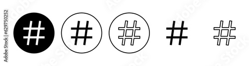 Hashtag icon set. hashtag symbol