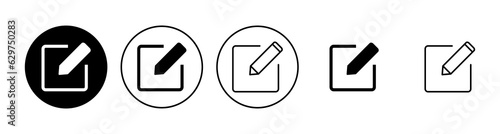 Edit icon set. edit document icon. edit text icon. pencil. sign up