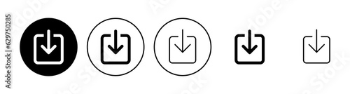 Download icon set. Download vector icon
