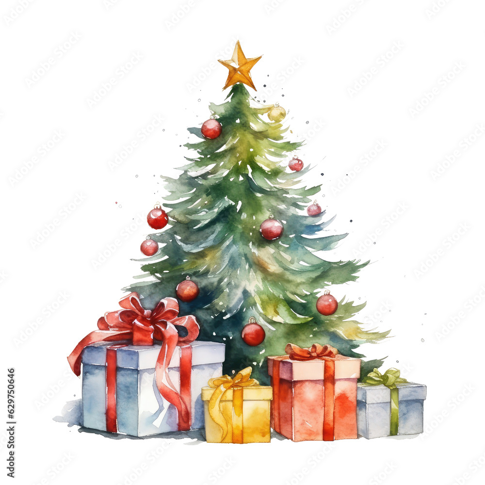 christmas tree with gifts christmas tree with gifts