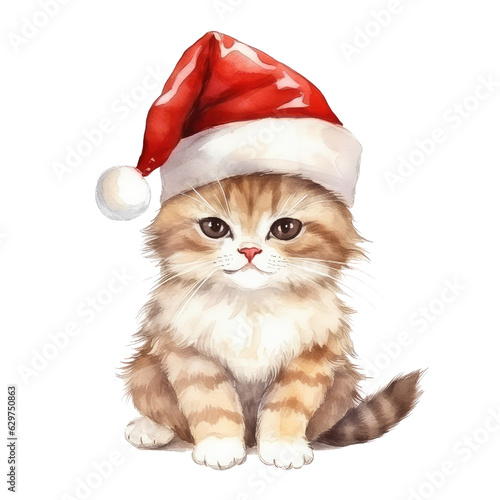 Cat with a Santa Hat © Krittika