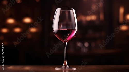 glass of red wine on the table