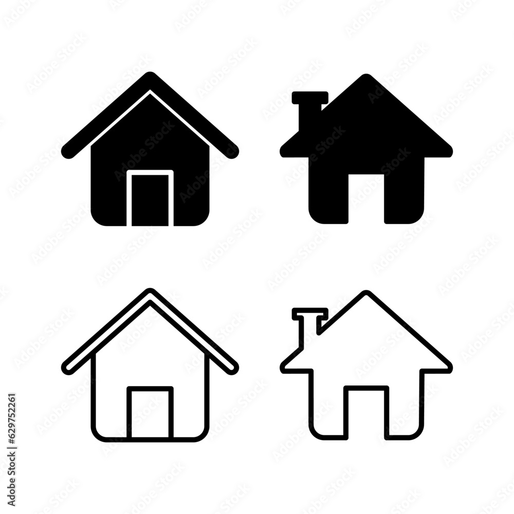 Home icon vector. House vector icon Home icon vector. House vector icon