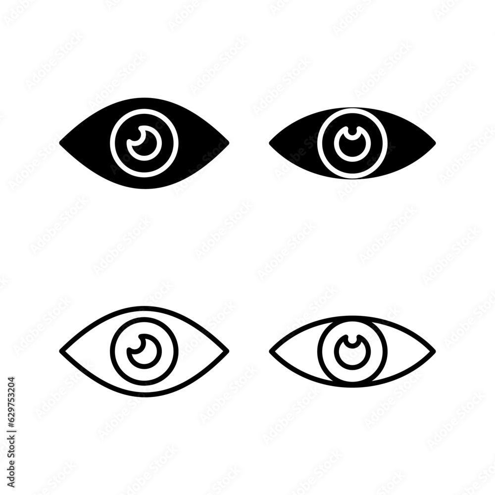 Eye icon. Look and Vision icon. Eye vector icon Eye icon. Look and Vision icon. Eye vector icon