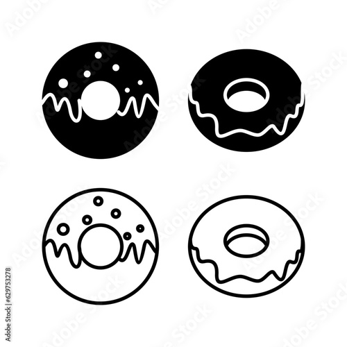 Donut icon vector. doughnut icon. donut logo