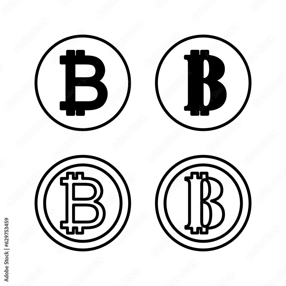Bitcoin icon vector. payment symbol. Cryptocurrency logo. Bitcoin icon vector. payment symbol. Cryptocurrency logo.