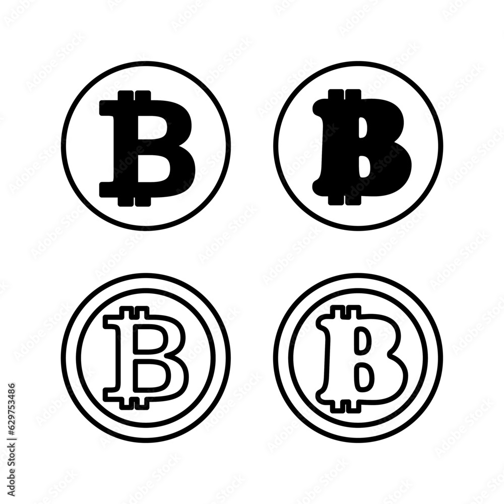 Bitcoin icon vector. payment symbol. Cryptocurrency logo. Bitcoin icon vector. payment symbol. Cryptocurrency logo.
