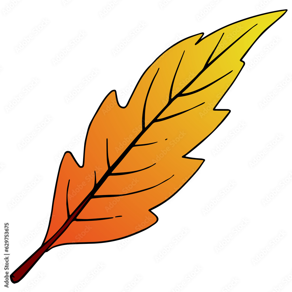 Red thin of leaf autumn element Red thin of leaf autumn element