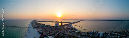 Aerial panorama Pensacola Beach Florida circa 2023 photo