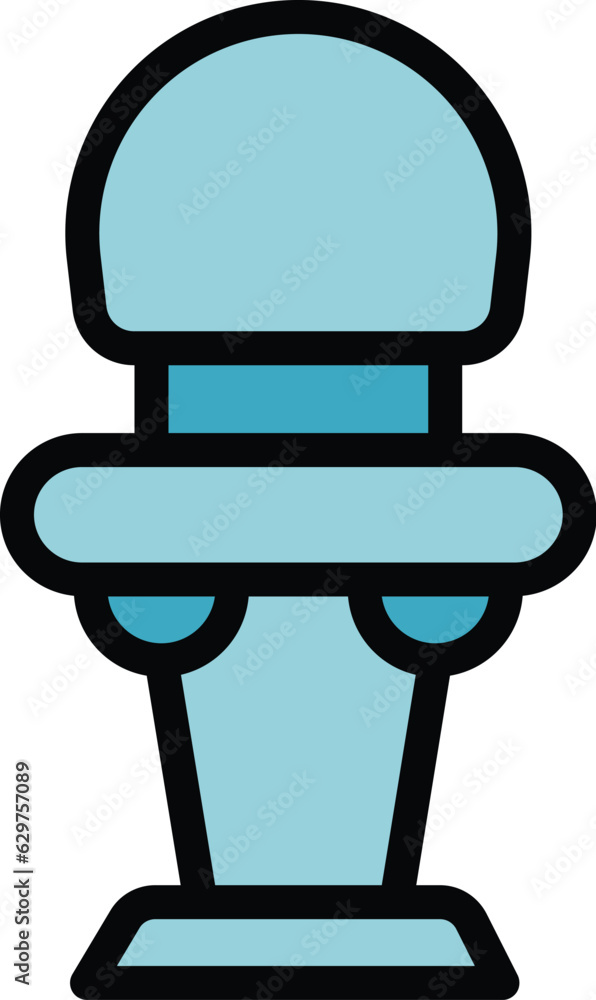 Kindergarten chair icon outline vector. Kid school. Book class color flat Kindergarten chair icon outline vector. Kid school. Book class color flat
