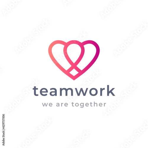 Minimal together love unity diversity logo