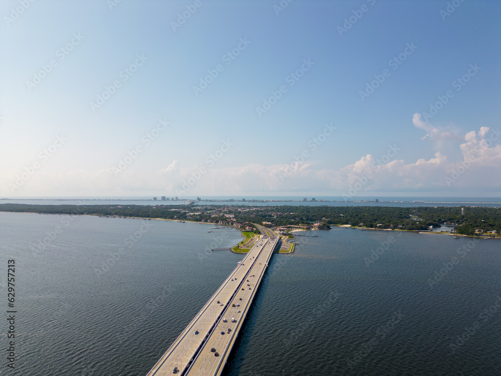 Aerial photo Pensacola Bay Bridge circa 2023