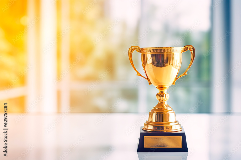 Gold trophy a best champion award on success prize winner with golden reward victory competition cup Gold trophy a best champion award on success prize winner with golden reward victory competition cup
