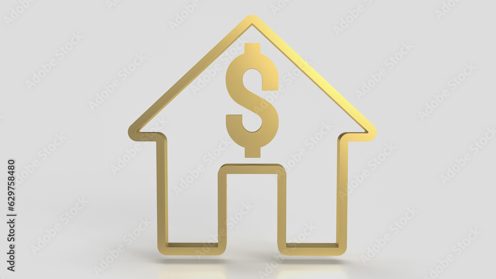 The home icon for property Business concept 3d rendering The home icon for property Business concept 3d rendering