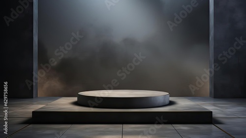 modern podium design for product display or product stand with cinematic background and lighting