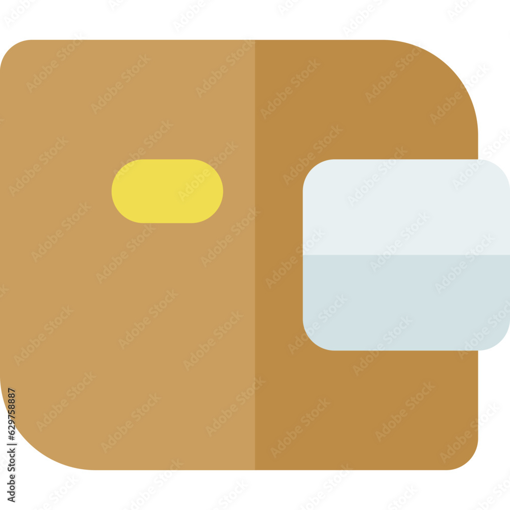 financial wallet icon in square and rounded style for finance and banking interface financial wallet icon in square and rounded style for finance and banking interface