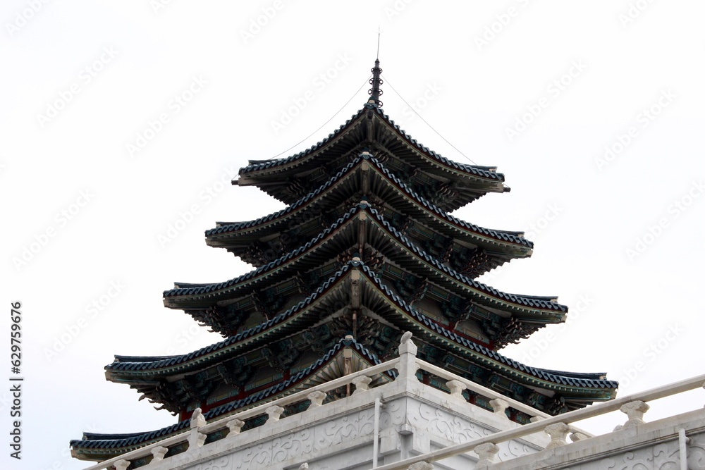 Seoul – April 16, 2016: Gyeongbokgung, also known as Gyeongbokgung Palace or Gyeongbok Palace, was the main royal palace of the Joseon dynasty. Built in 1395, it is located in northern Seoul. Seoul – April 16, 2016: Gyeongbokgung, also known as Gyeongbokgung Palace or Gyeongbok Palace, was the main royal palace of the Joseon dynasty. Built in 1395, it is located in northern Seoul.