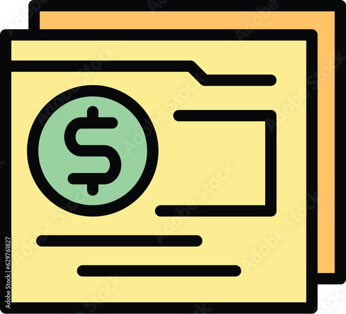 Web money platform icon outline vector. Bank app. Credit send color flat © ylivdesign
