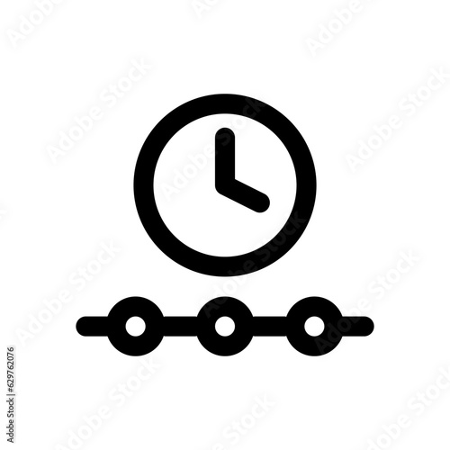 timeline icon line style vector