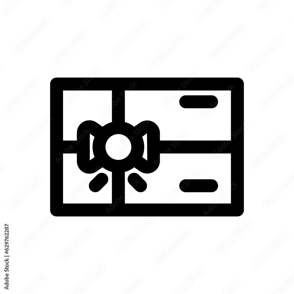 gift card icon line style vector