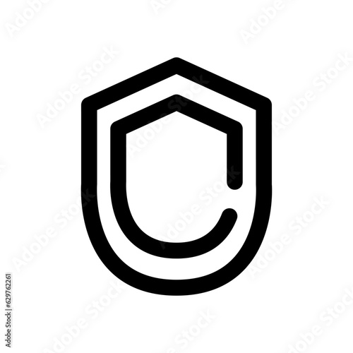 sheild icon line style vector