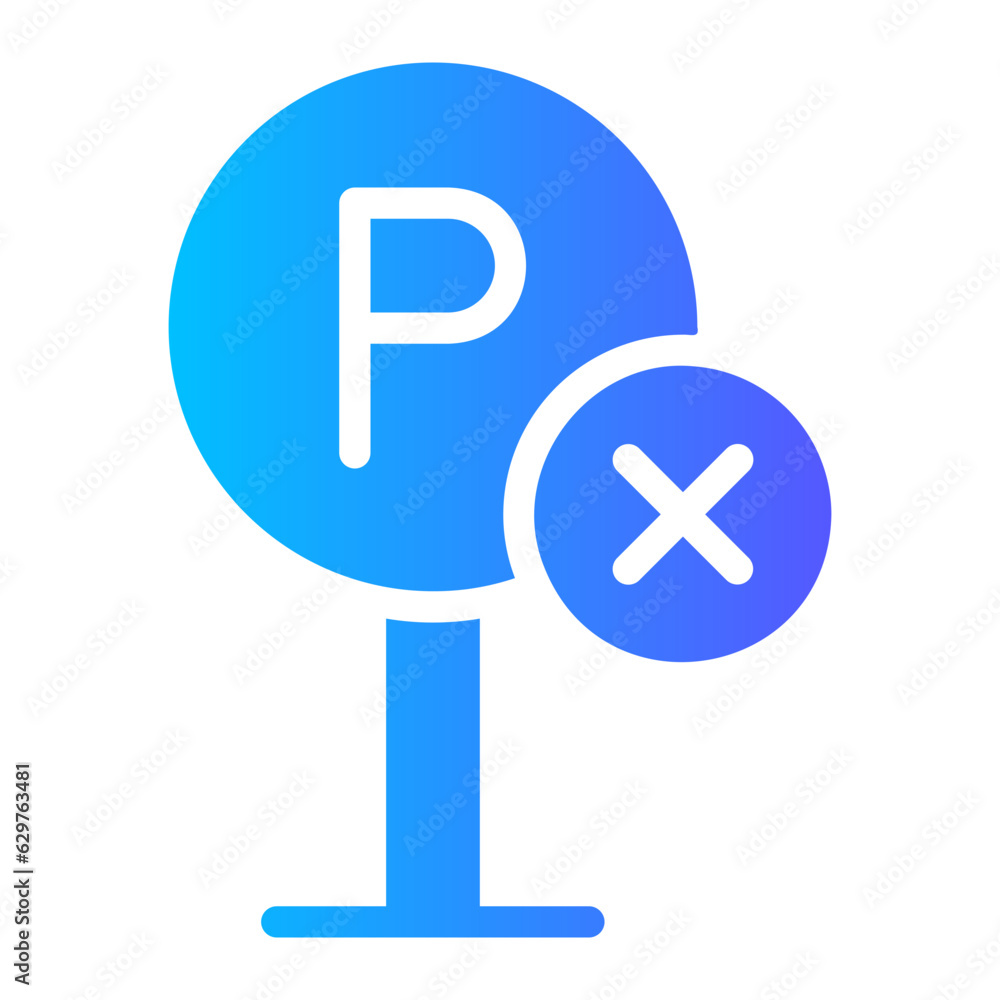 Fototapeta premium no entry gradient icon
