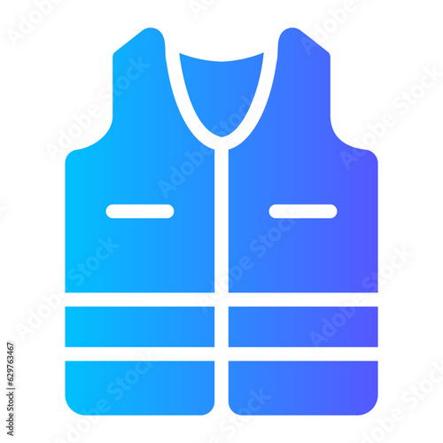 high visibility vest gradient icon