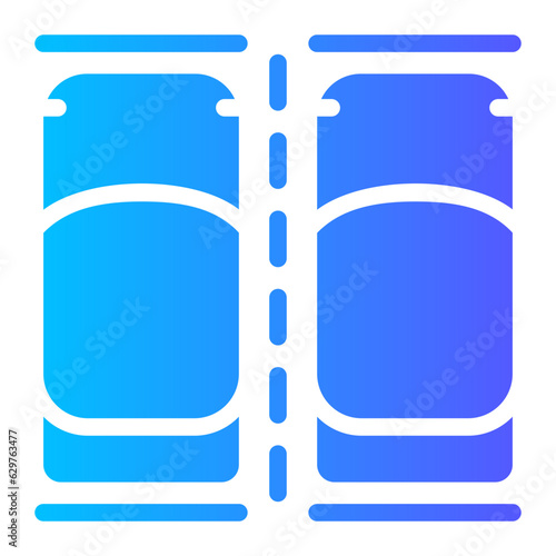 parking area gradient icon
