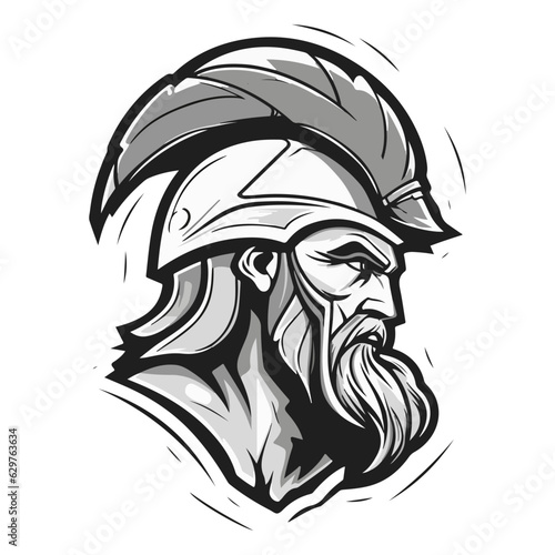 spartan warrior mascot logo