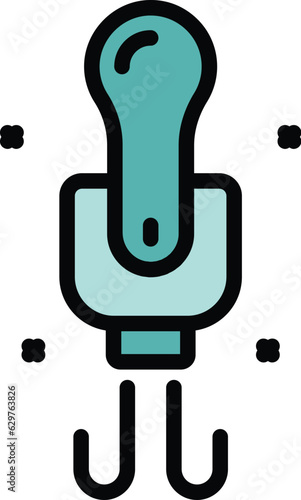 Beer bar tap icon outline vector. Brewery process. Tank drink color flat