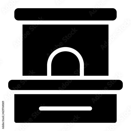 ticket office glyph icon