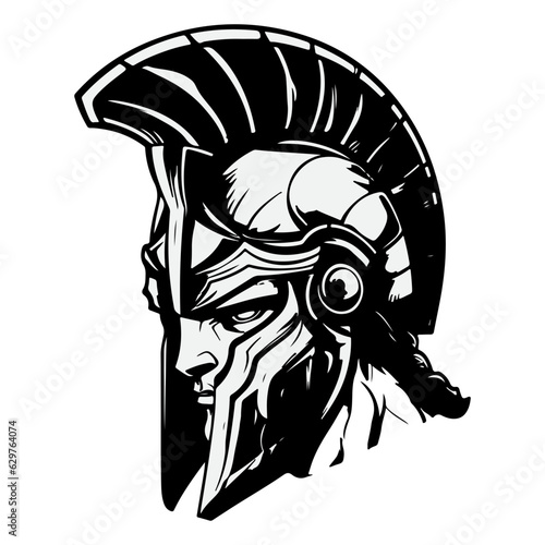 spartan warrior mascot logo