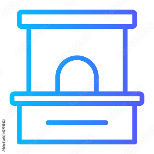 ticket office gradient icon